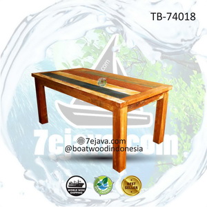 recycledboat dining table