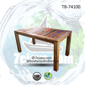 recycledboat dining table 10