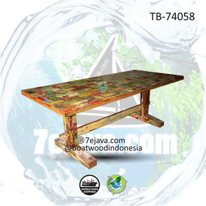 antique table boatwood