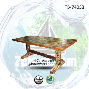 antique table boatwood