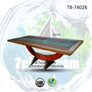 antique table boatwood